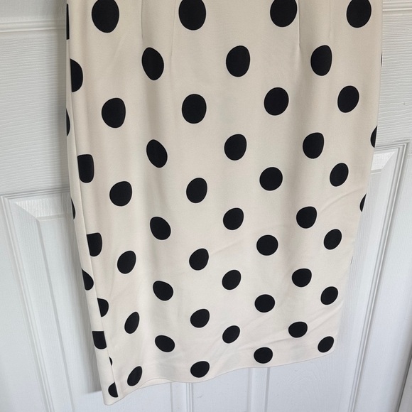 Hobbs London Polka Dot Midi Dress - Black and Cream - Picture 7 of 7